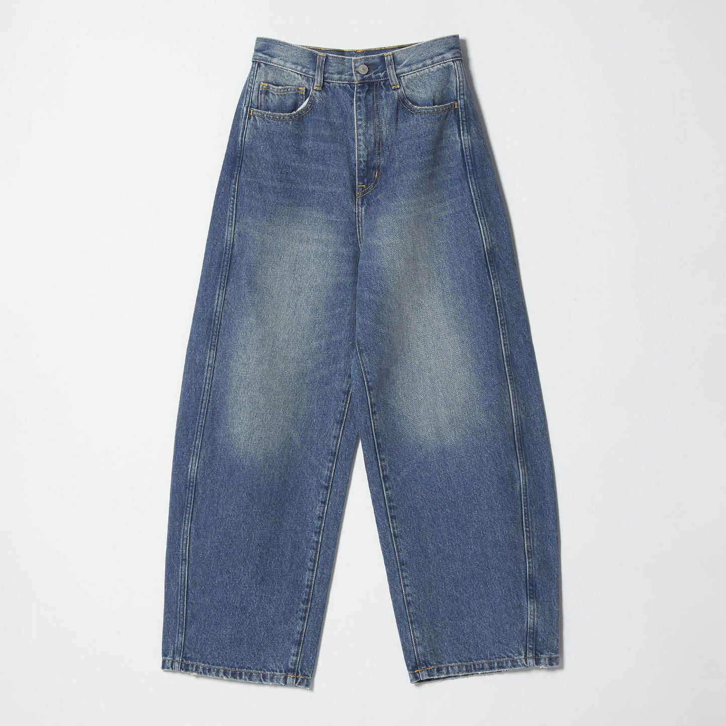 コットンデニム カーブパンツ