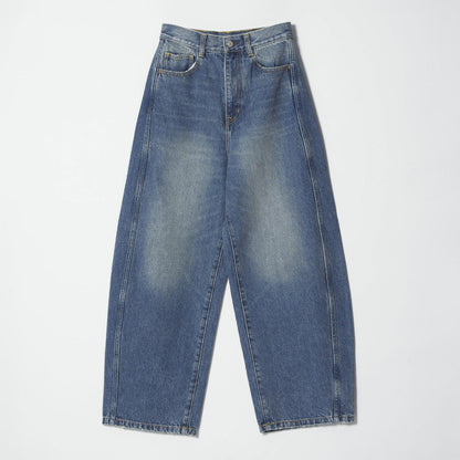 コットンデニム カーブパンツ