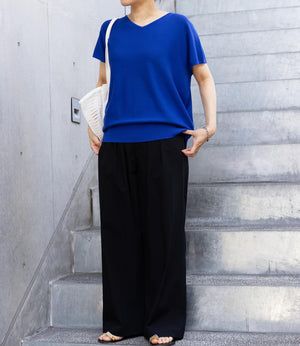 【接触冷感】ワイドストレートパンツ