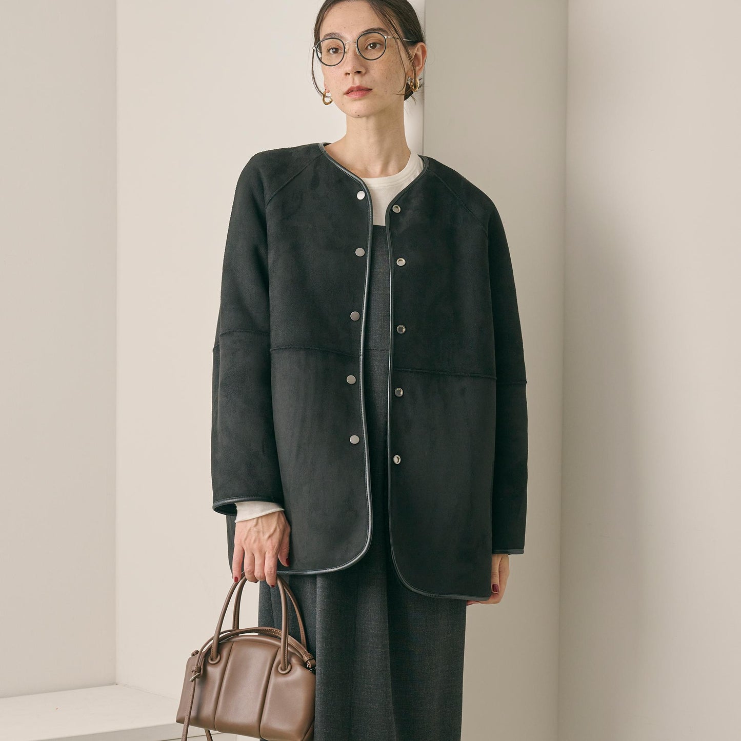 【WEB限定】ボア×フェイクムートン リバーシブルジャケット