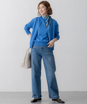 23区DENIM ストレッチ ワイドパンツ