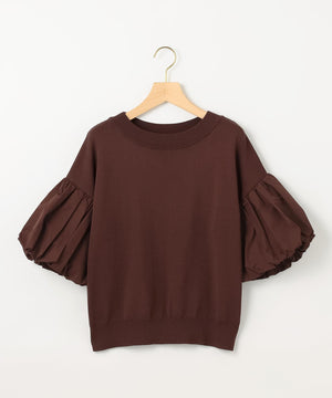 ストレッチクリアパフ袖 ニット