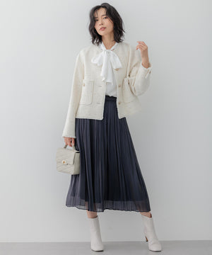 GIOLICA ボタン ツイード ジャケット