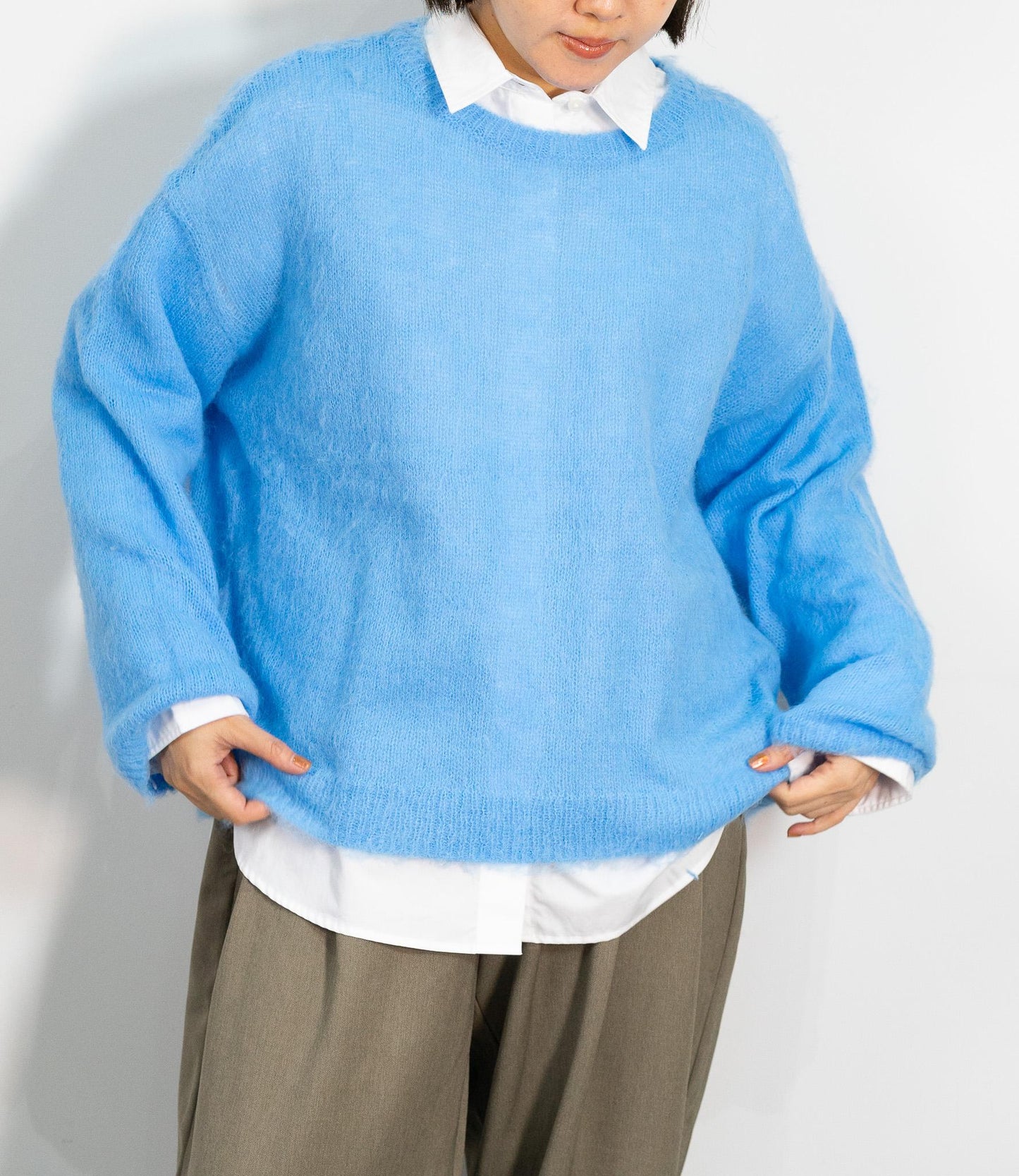 モヘアタッチアルパカブレンドニット