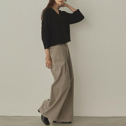 前後2way7部丈ニットプルオーバー