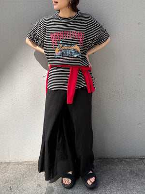 ヴィンテージライクプリントボーダーT