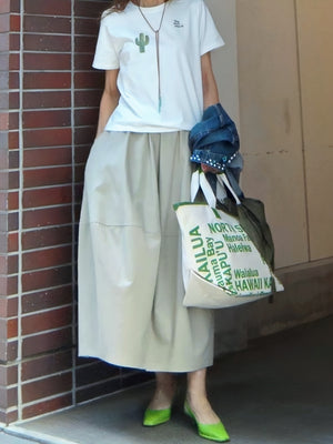 刺繍サボテンTシャツ