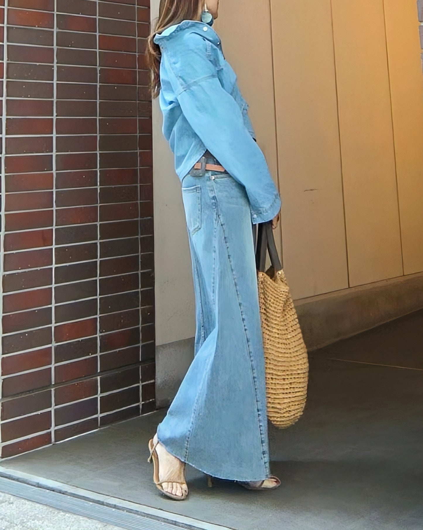 アシメアレンジデニムシャツジャケット