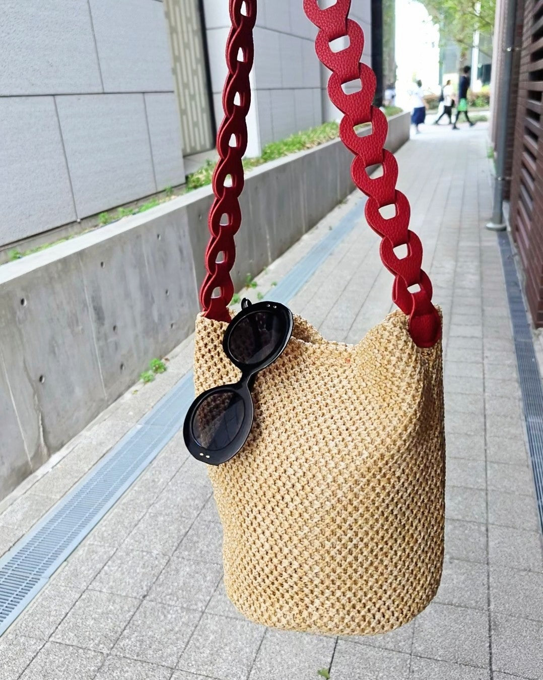 ラタンバケットバッグ