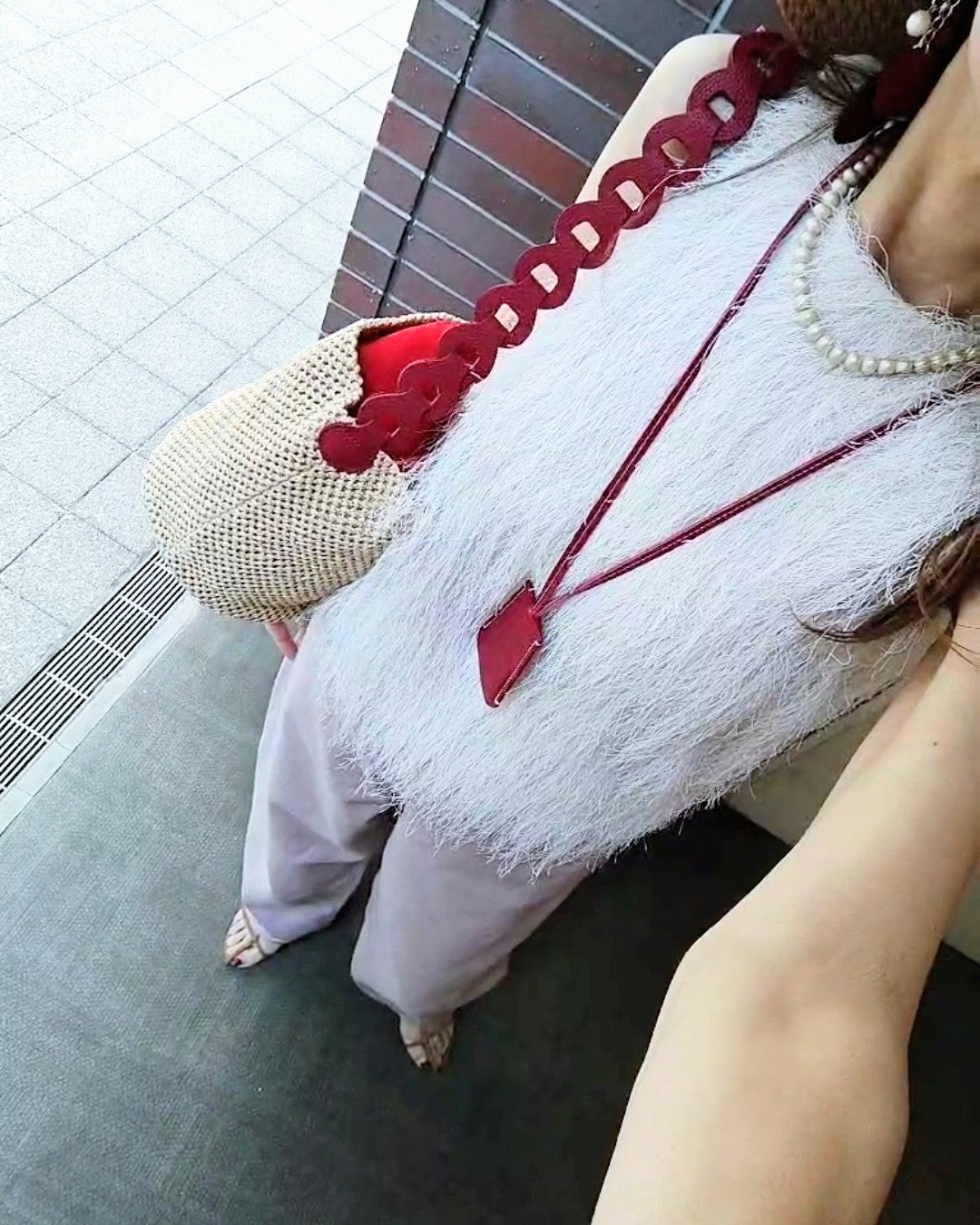 ラタンバケットバッグ