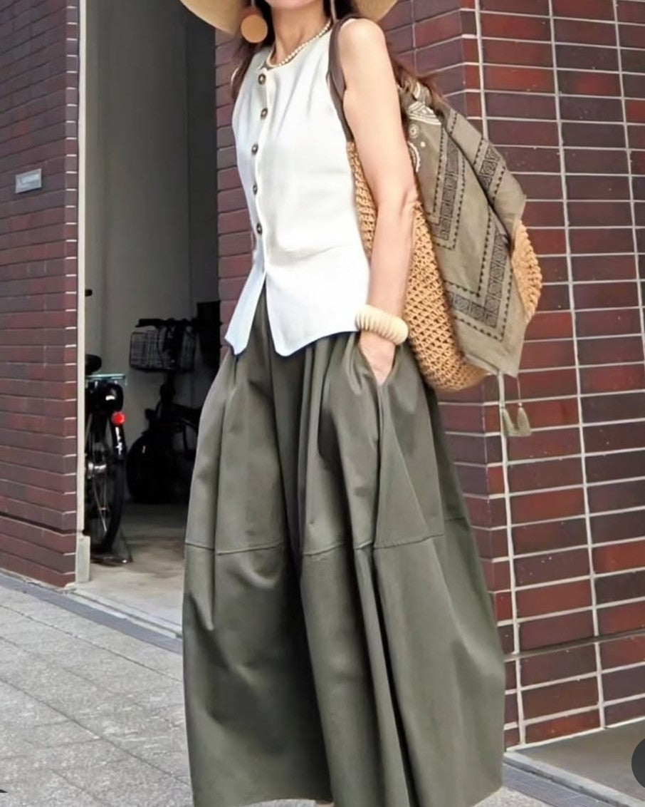 バルーンコットンスカート
