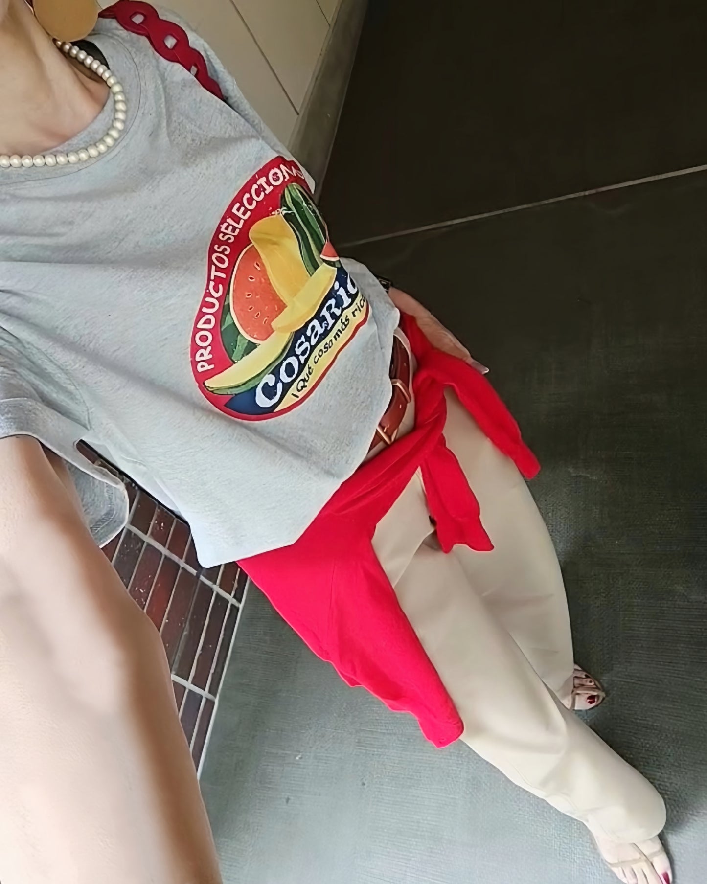 ヴィンテージタッチのスイカＴシャツ