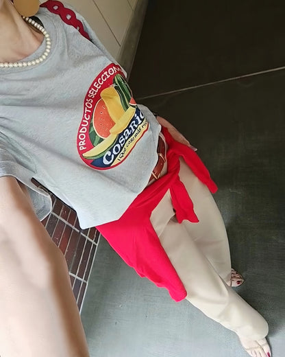 ヴィンテージタッチのスイカＴシャツ
