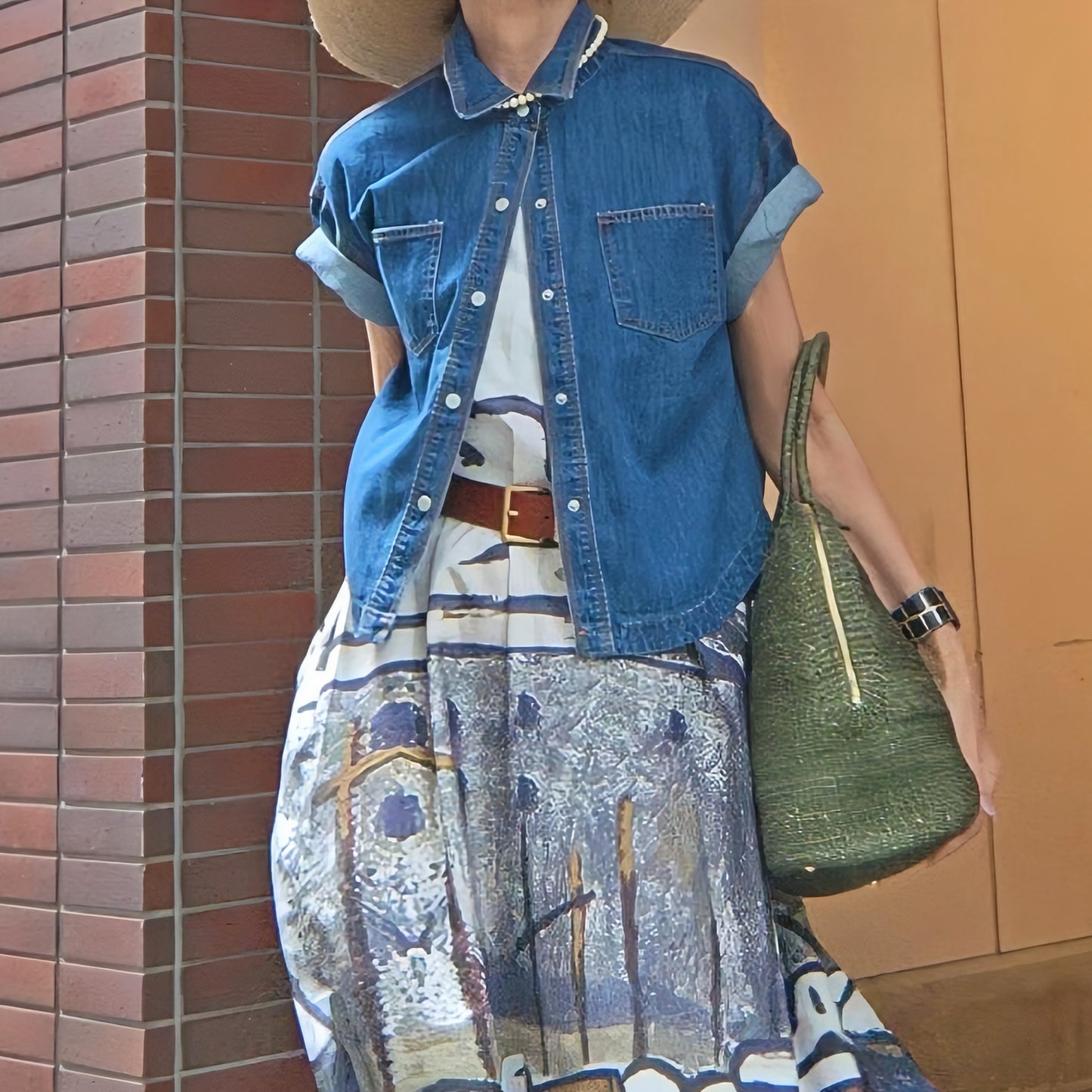 デニム半袖シャツジャケット