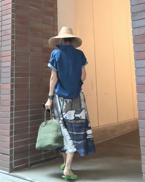 デニム半袖シャツジャケット