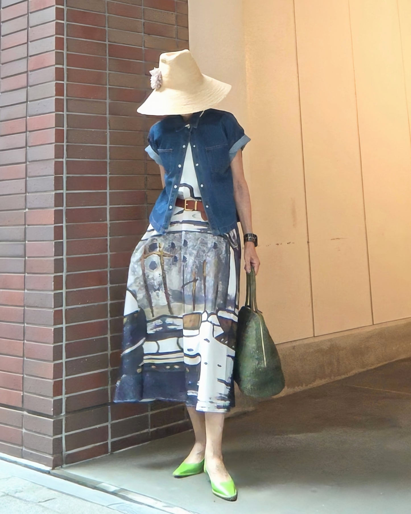 デニム半袖シャツジャケット