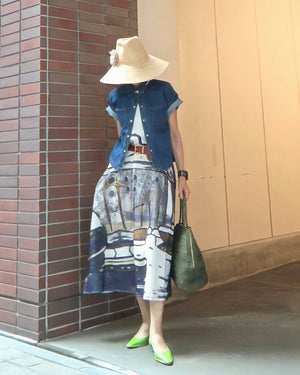 デニム半袖シャツジャケット