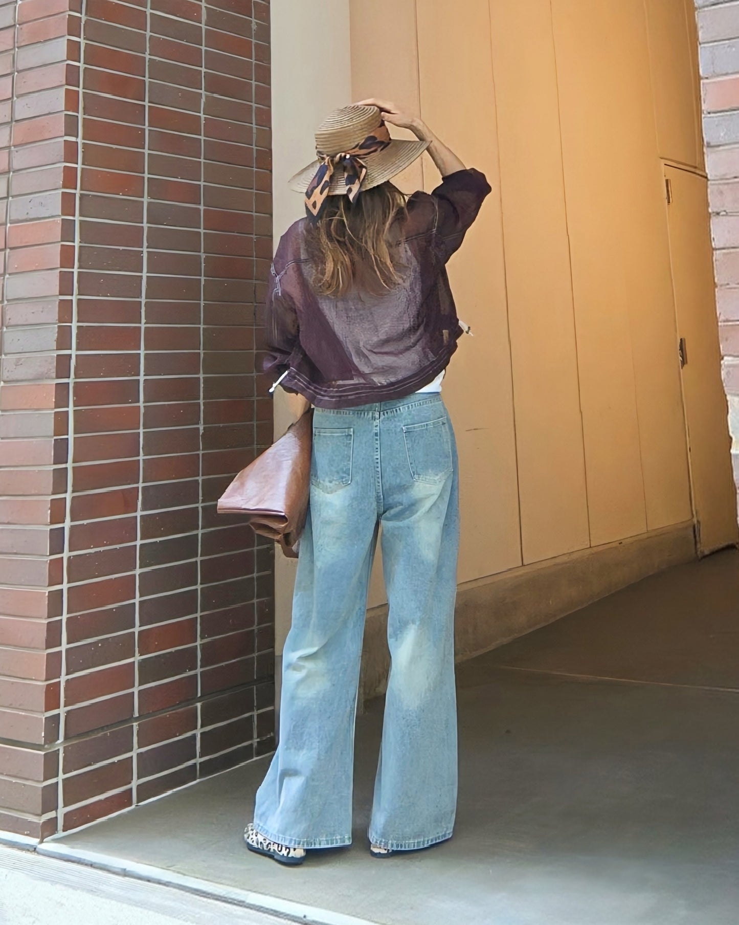 ペイントワイドハンサムデニムパンツ