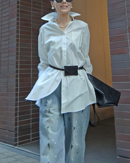 バックスリットボクシーシャツ