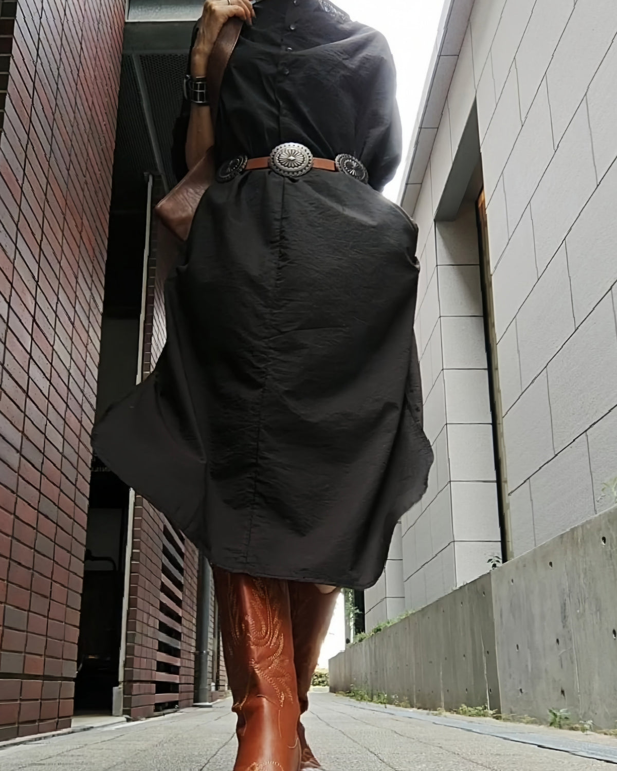 ドルマンフォルムベルトワンピース