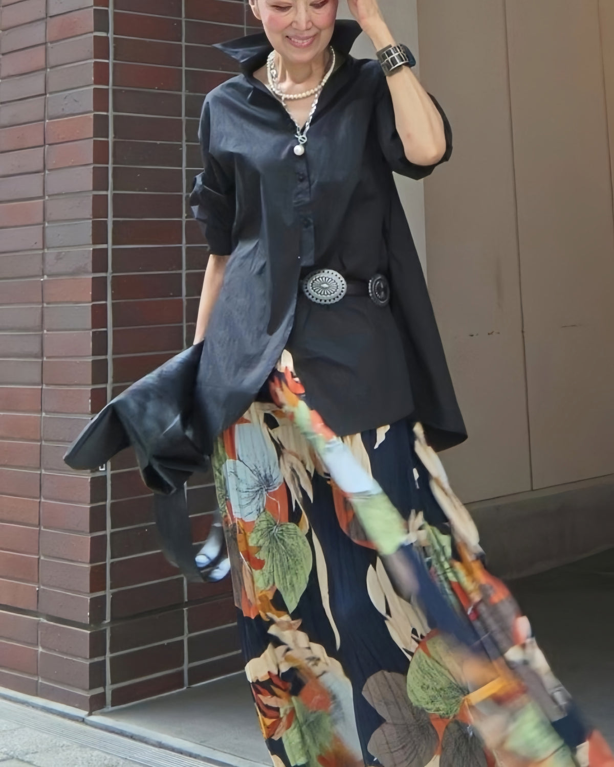 バックスリットボクシーシャツ