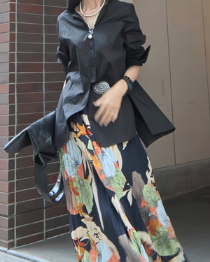 バックスリットボクシーシャツ