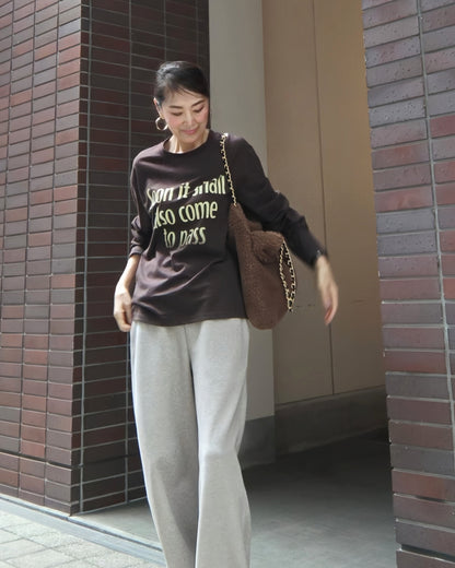 メッセージロゴオーバーサイズロンT