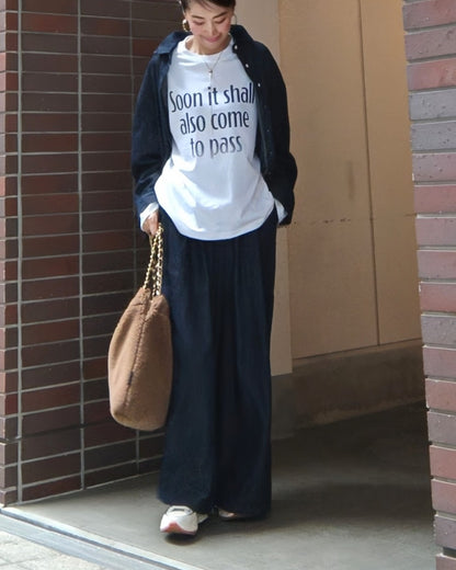 メッセージロゴオーバーサイズロンT