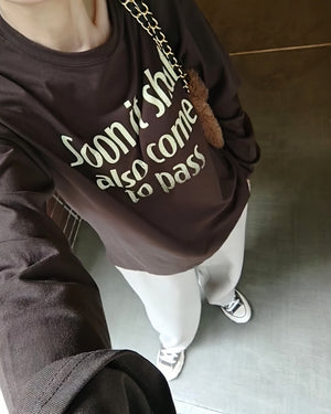 メッセージロゴオーバーサイズロンT