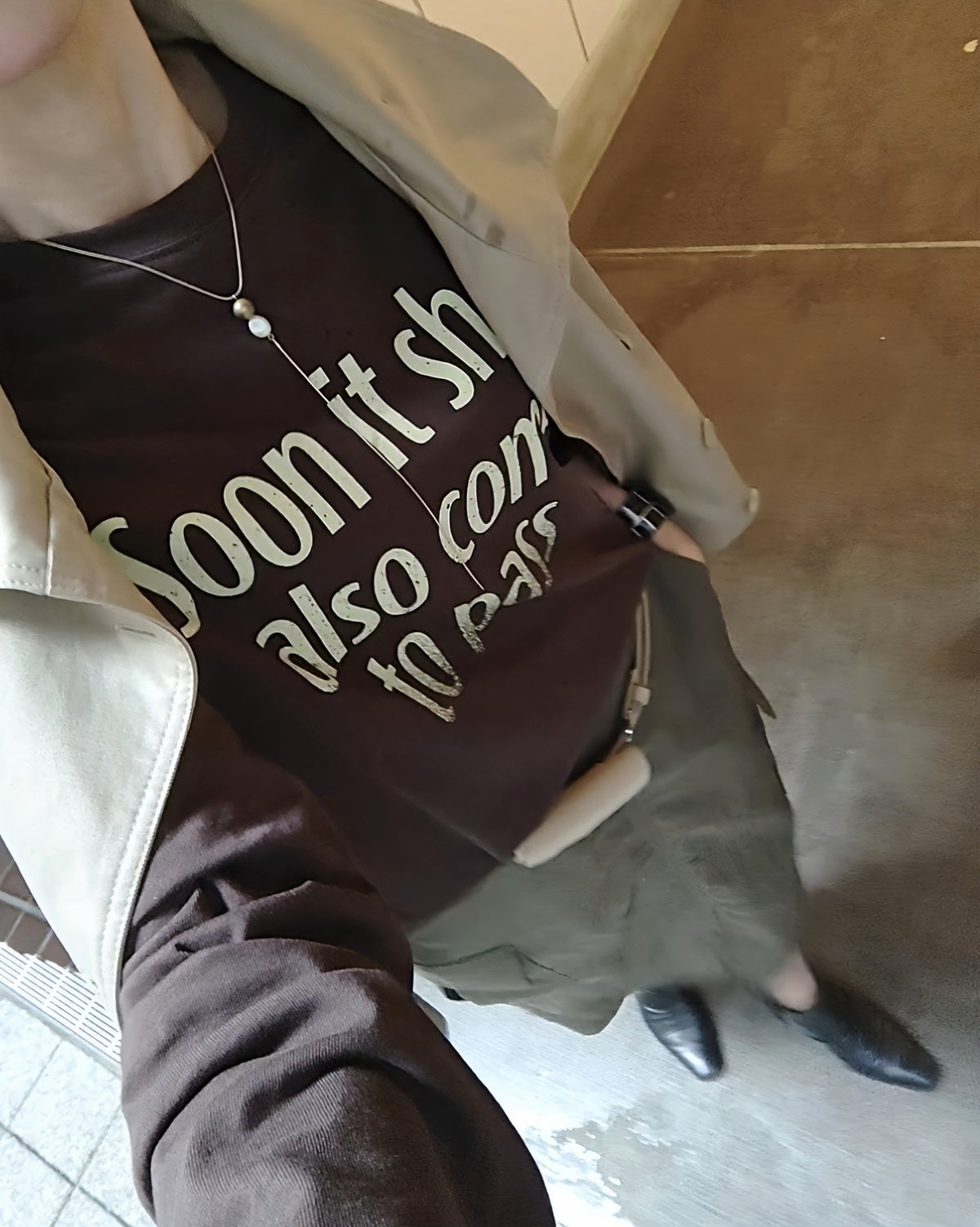 メッセージロゴオーバーサイズロンT