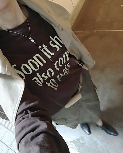 メッセージロゴオーバーサイズロンT