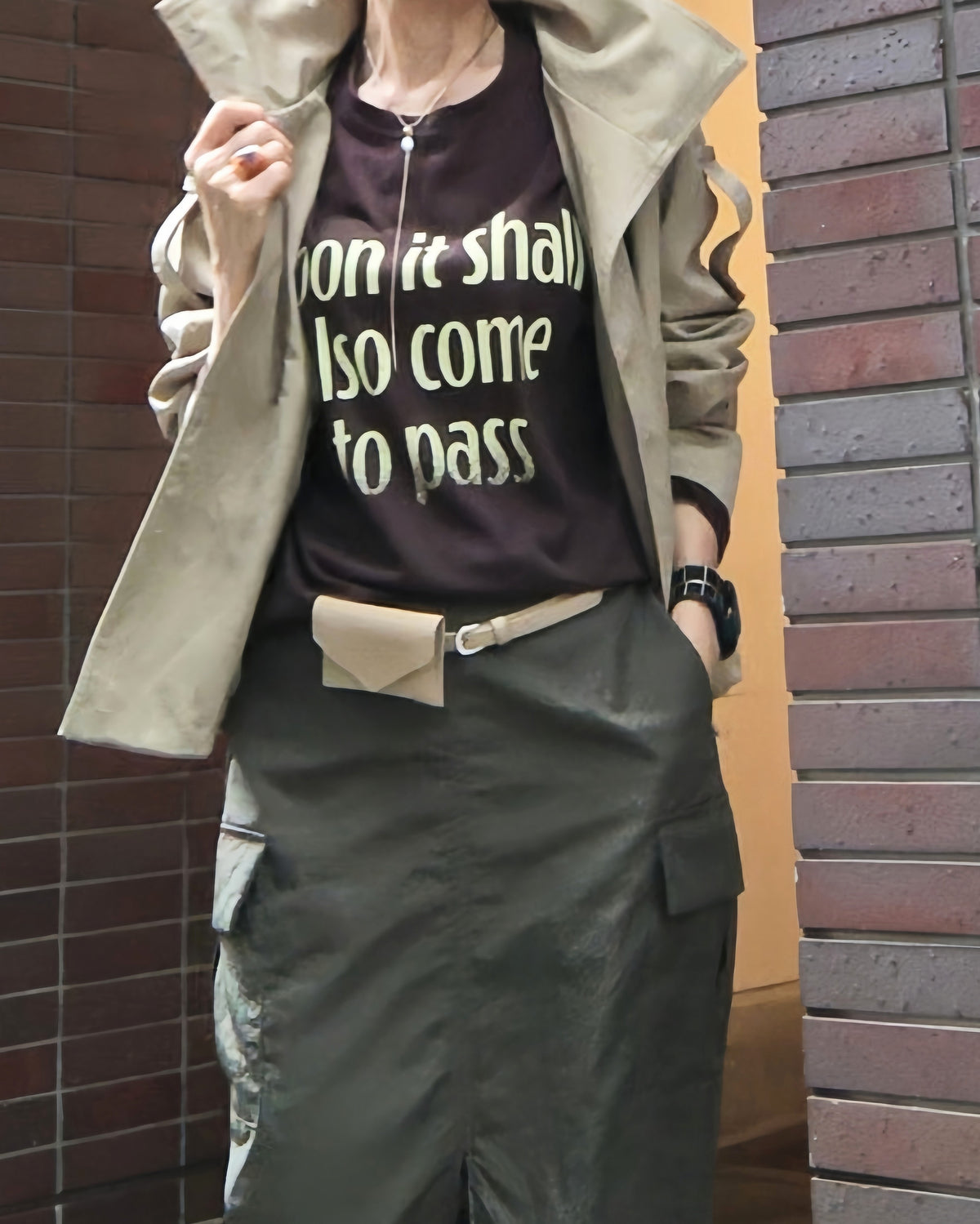 メッセージロゴオーバーサイズロンT