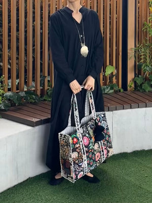 ブロックプリント パッチワークバッグ