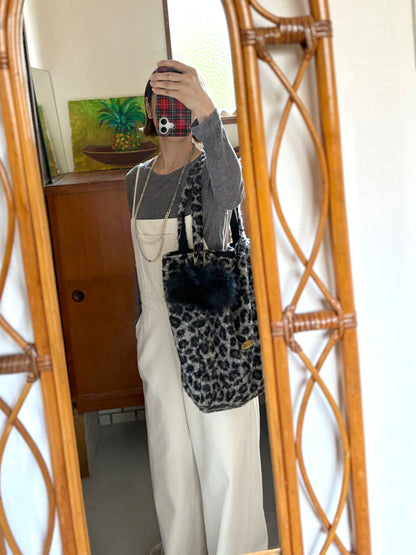 レオパードボア リバーシブルBAG