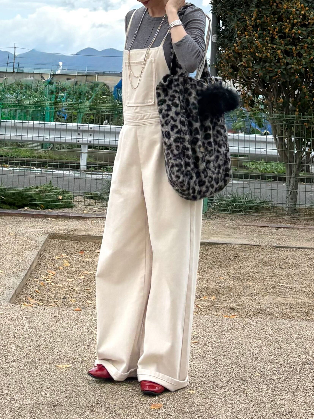 レオパードボア リバーシブルBAG