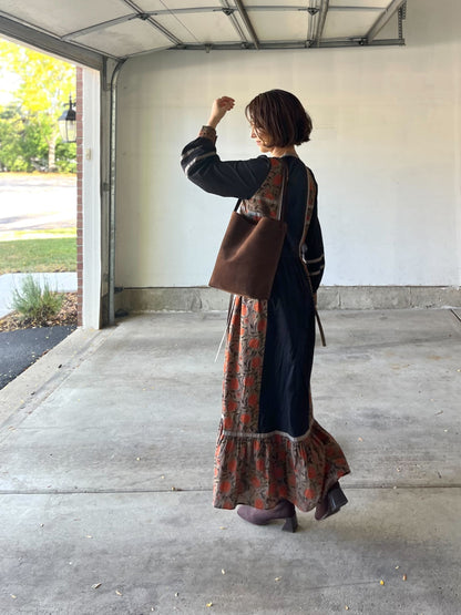 本革スエードショルダーバッグ