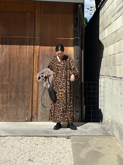 レオパード柄ロングワンピース