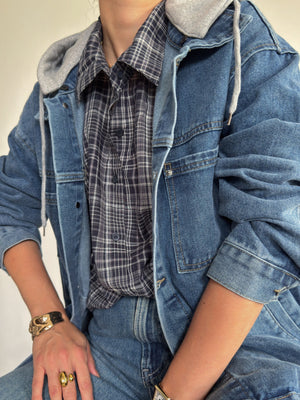 2WAYフードデニムオーバージャケット