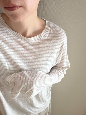 リネンボーダールーズロンT