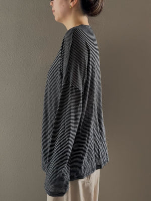 リネンボーダールーズロンT