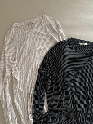 リネンボーダールーズロンT