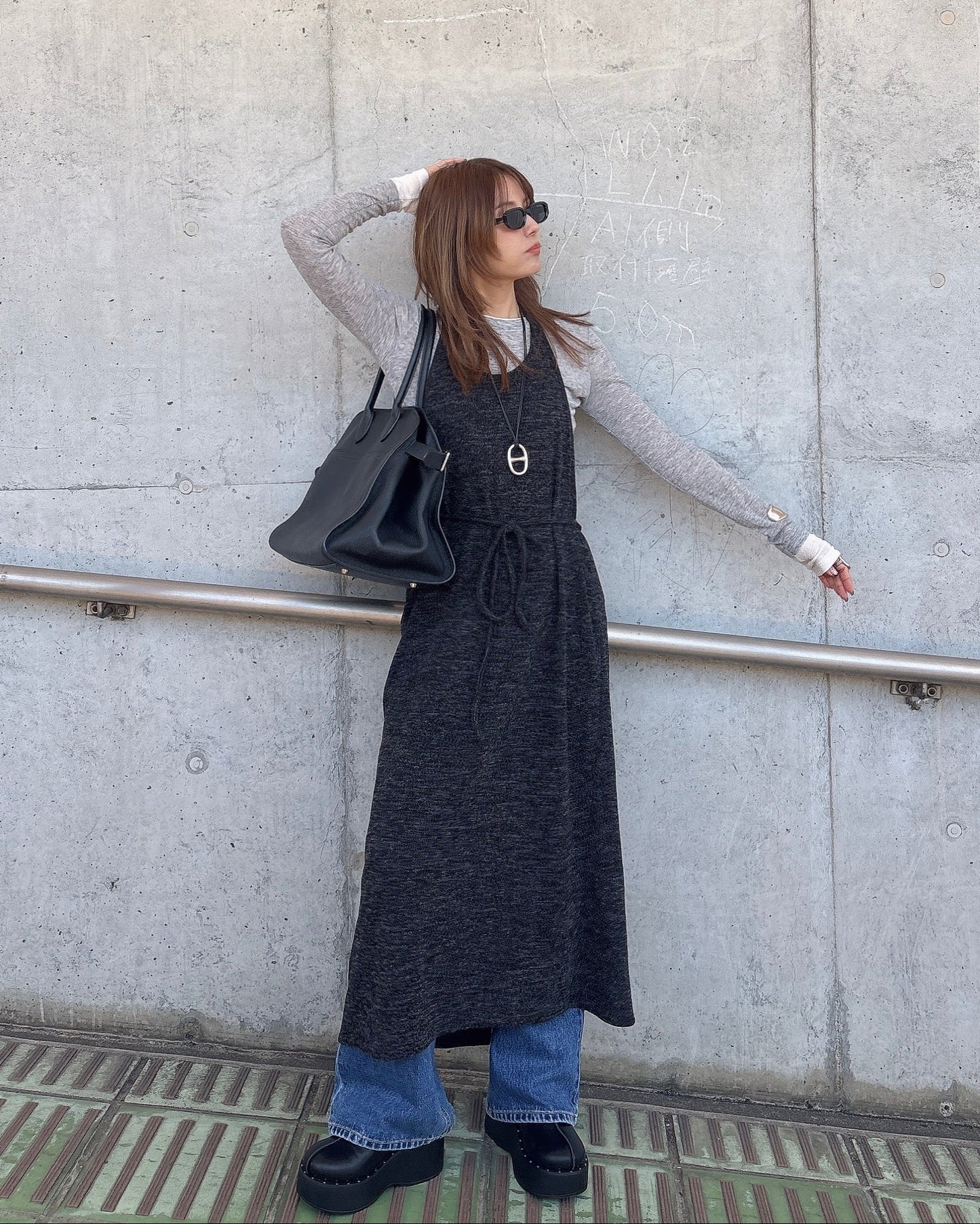 ニットホルターワンピース