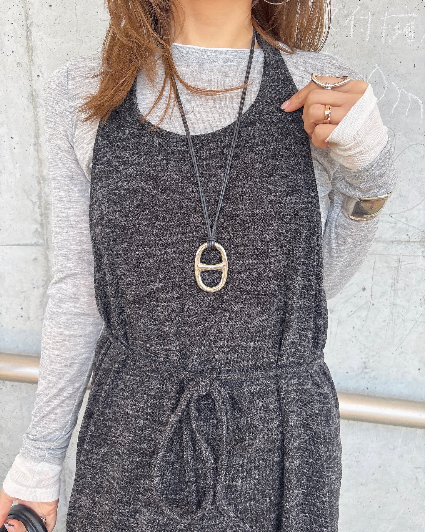 ニットホルターワンピース