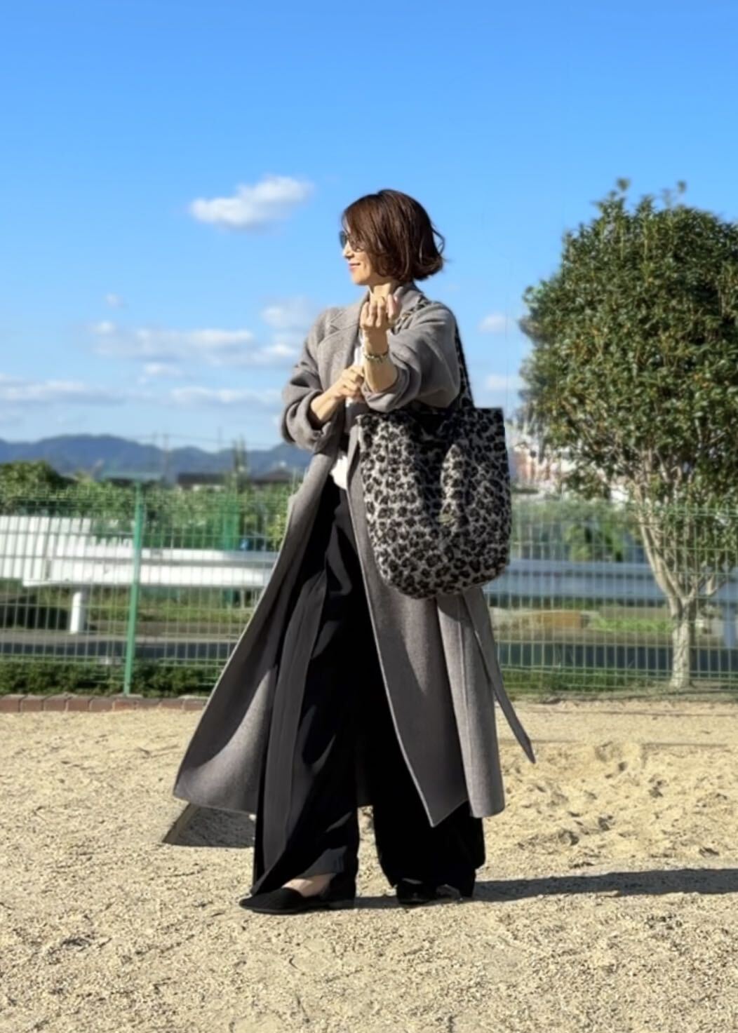 レオパードボア リバーシブルBAG
