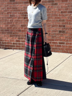 パフスリーブ半袖ニット