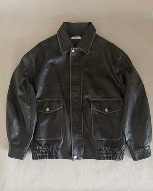 ウォッシュドレザーライクジャケット