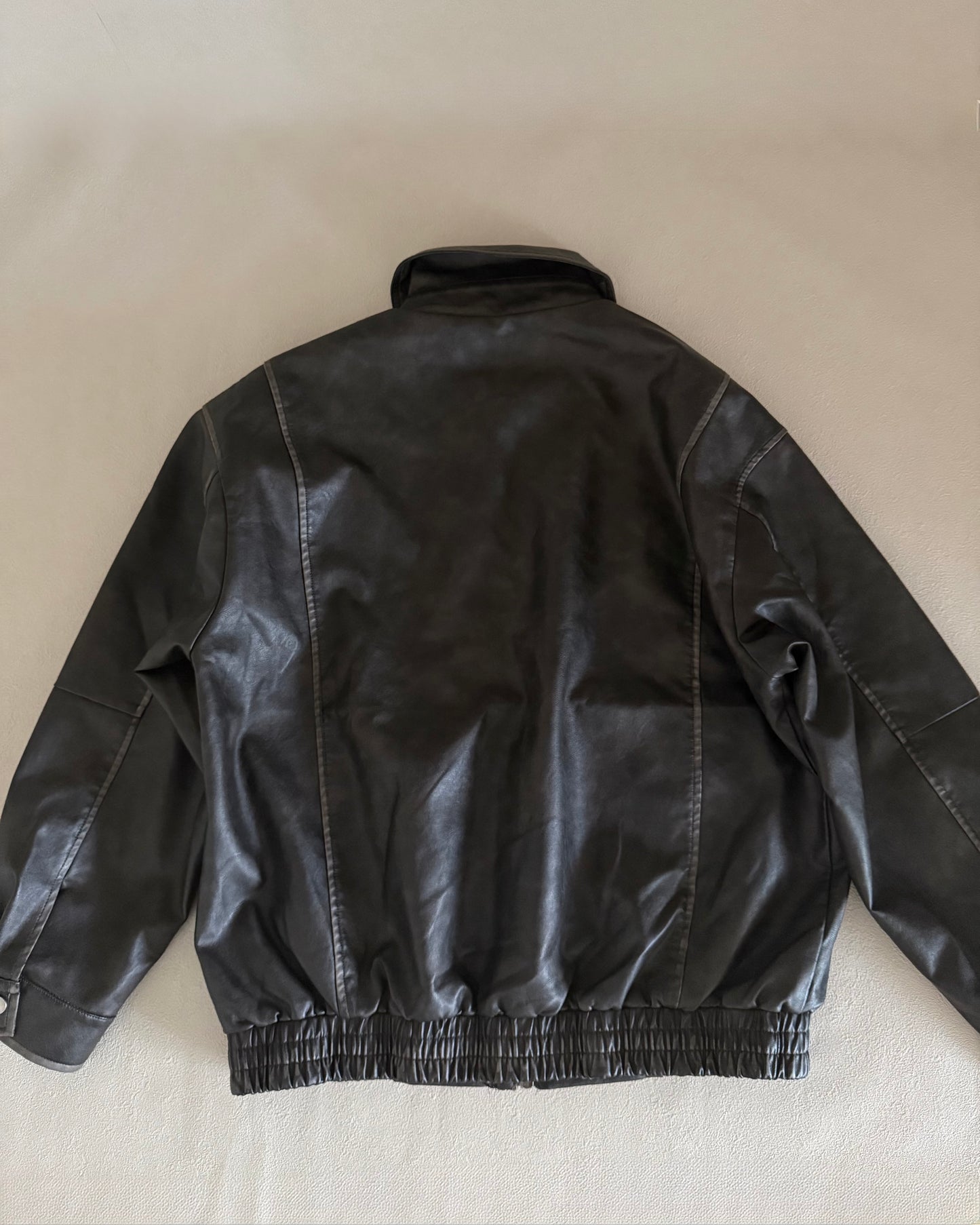 ウォッシュドレザーライクジャケット
