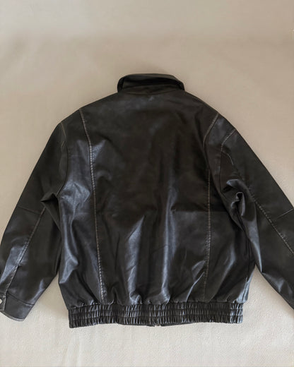 ウォッシュドレザーライクジャケット
