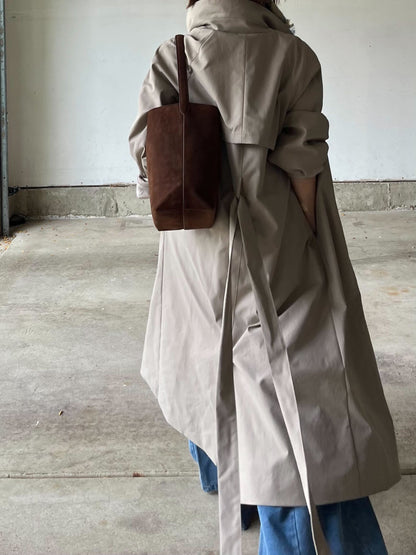 本革スエードショルダーバッグ