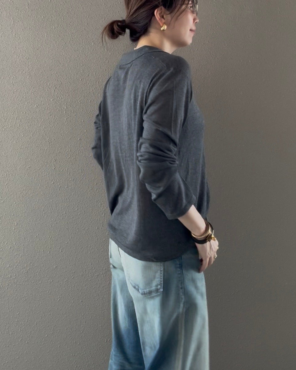 スキッパーカラーニット